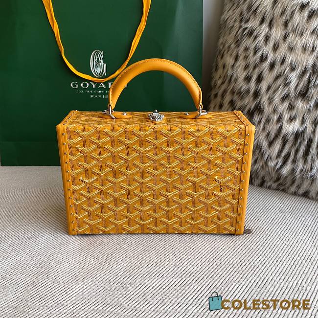 	 Colestore Goyard Grand Hôtel Trunk Bag Yellow 24.5x19x7.5cm - 1