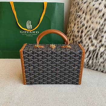 	 Colestore Goyard Grand Hôtel Trunk Bag Black & Tan 24.5x19x7.5cm
