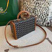 	 Colestore Goyard Grand Hôtel Trunk Bag Black & Tan 24.5x19x7.5cm - 5