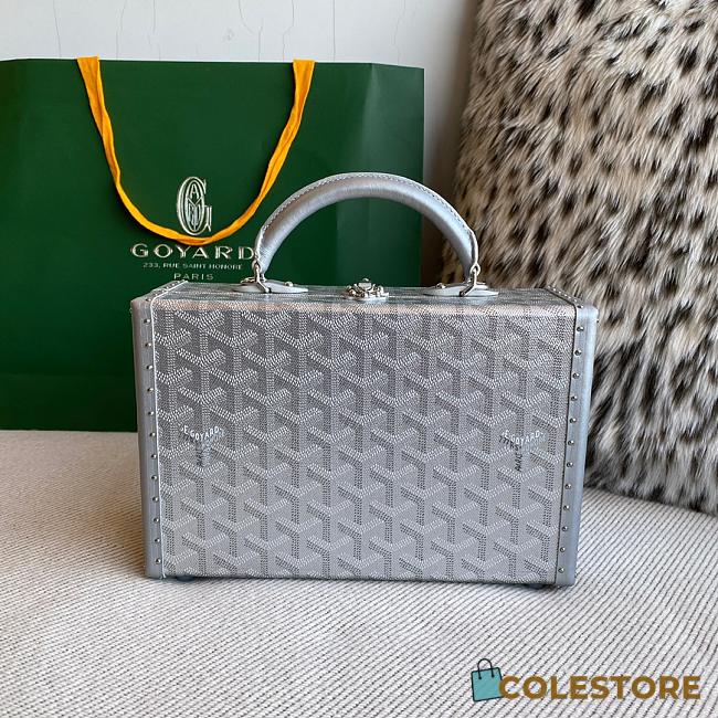 	 Colestore Goyard Grand Hôtel Trunk Bag Light Grey 24.5x19x7.5cm - 1