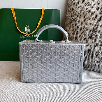 	 Colestore Goyard Grand Hôtel Trunk Bag Light Grey 24.5x19x7.5cm