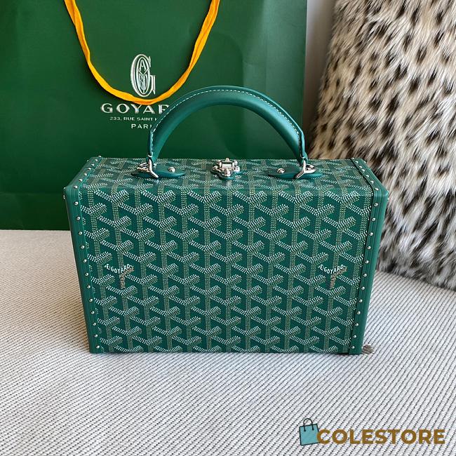 	 Colestore Goyard Grand Hôtel Trunk Bag Green 24.5x19x7.5cm - 1