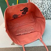 Colestore Goyard Goyardine Coral Anjou PM Embroidered Seahorse Bag Palladium Hardware in Coral 47x27x16cm - 4