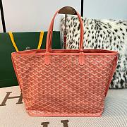 Colestore Goyard Goyardine Coral Anjou PM Embroidered Seahorse Bag Palladium Hardware in Coral 47x27x16cm - 2