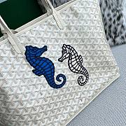 Colestore Goyard Goyardine Coral Anjou PM Embroidered Seahorse Bag Palladium Hardware in White 47x27x16cm - 4