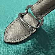 Colestore Hermes Kelly 25 Haas Epsom Leather in Cloud Gray / Milky White / Verona Green 25cm - 3