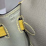 Colestore Hermes Kelly 25 Haas Epsom Leather in Beige Trench / Amber Yellow 25cm - 2