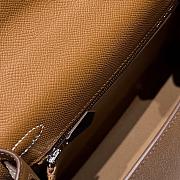 Colestore Hermes Kelly 25 Haas Epsom Leather in Gold / Milky White / Black 25cm - 4