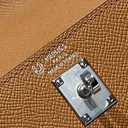 Colestore Hermes Kelly 25 Haas Epsom Leather in Gold / Milky White / Black 25cm - 2
