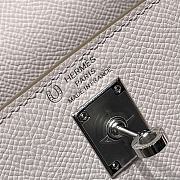 Colestore Hermes Kelly 25 Haas Epsom Leather in Dreamy Purple / Milk Tea 25cm - 5