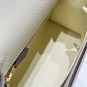Colestore Hermes Kelly 25 Haas Epsom Leather in Etoupe / Craie 25cm - 5