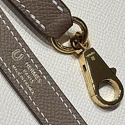 Colestore Hermes Kelly 25 Haas Epsom Leather in Etoupe / Craie 25cm - 4