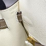 Colestore Hermes Kelly 25 Haas Epsom Leather in Etoupe / Craie 25cm - 2