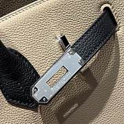 Colestore Hermes Birkin 35 Bicolor Craie and Black Togo Leather with Palladium Hardware 35cm - 3