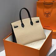 Colestore Hermes Birkin 35 Bicolor Craie and Black Togo Leather with Palladium Hardware 35cm - 2