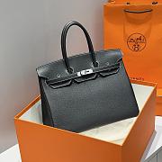 Colestore Hermes Birkin 35 Bicolor Black / Amber Yellow with Silver Hardware 35cm - 1