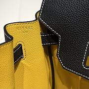 Colestore Hermes Birkin 35 Bicolor Black / Amber Yellow with Silver Hardware 35cm - 6