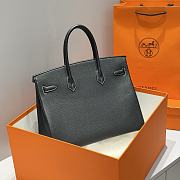 Colestore Hermes Birkin 35 Bicolor Black / Amber Yellow with Silver Hardware 35cm - 4