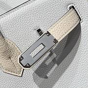Colestore Hermes Birkin 35 Bicolor Platinum Gray / Milky White with Silver Hardware 35cm - 5