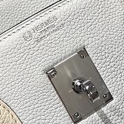 Colestore Hermes Birkin 35 Bicolor Platinum Gray / Milky White with Silver Hardware 35cm - 4