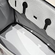 Colestore Hermes Birkin 35 Bicolor Platinum Gray / Milky White with Silver Hardware 35cm - 2