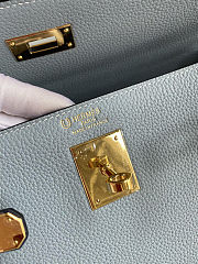 Colestore Hermes Kelly 32 Linen Blue / Deep Blue Togo Leather 32cm - 2