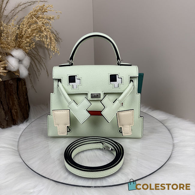 Colestore Hermes Epsom Quelle Idole Kelly Doll Vert Fizz 16.5 x 11.5 x 7 cm - 1