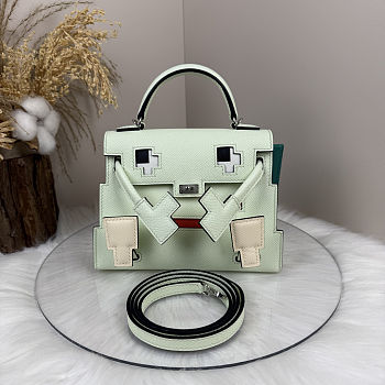 Colestore Hermes Epsom Quelle Idole Kelly Doll Vert Fizz 16.5 x 11.5 x 7 cm