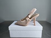 Colestore Dior J'Adior Slingback Pump Transparent Mesh and Beige Plumetis Heel 10.5cm - 1