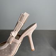 Colestore Dior J'Adior Slingback Pump Transparent Mesh and Beige Plumetis Heel 10.5cm - 5