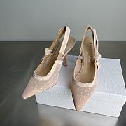 Colestore Dior J'Adior Slingback Pump Transparent Mesh and Beige Plumetis Heel 10.5cm - 2