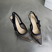 Colestore Dior J'Adior Slingback Pump Transparent Mesh and Black Plumetis Heel 10.5cm - 1