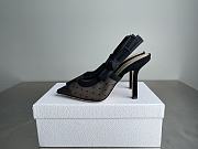 Colestore Dior J'Adior Slingback Pump Transparent Mesh and Black Plumetis Heel 10.5cm - 6