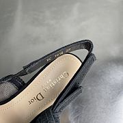 Colestore Dior J'Adior Slingback Pump Transparent Mesh and Black Plumetis Heel 10.5cm - 4