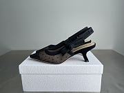 Colestore Dior J'Adior Slingback Pump Transparent Mesh and Black Plumetis Heel 6.5cm - 1