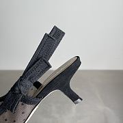 Colestore Dior J'Adior Slingback Pump Transparent Mesh and Black Plumetis Heel 6.5cm - 4