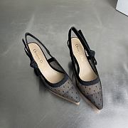 Colestore Dior J'Adior Slingback Pump Transparent Mesh and Black Plumetis Heel 6.5cm - 3