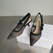 Colestore Dior J'Adior Slingback Pump Transparent Mesh and Black Plumetis Heel 6.5cm - 2