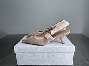 Colestore Dior J'Adior Slingback Pump Transparent Mesh and Beige Plumetis Heel 6.5cm - 1