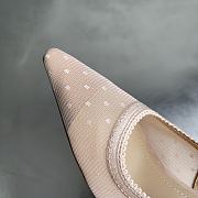 Colestore Dior J'Adior Slingback Pump Transparent Mesh and Beige Plumetis Heel 6.5cm - 5