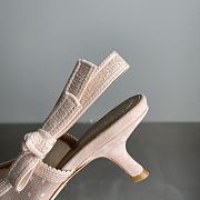 Colestore Dior J'Adior Slingback Pump Transparent Mesh and Beige Plumetis Heel 6.5cm - 4