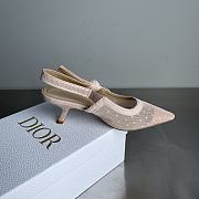 Colestore Dior J'Adior Slingback Pump Transparent Mesh and Beige Plumetis Heel 6.5cm - 3