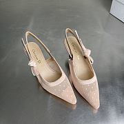 Colestore Dior J'Adior Slingback Pump Transparent Mesh and Beige Plumetis Heel 6.5cm - 2