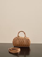 Colestore Miu Miu Regular Arcadie Matelassé Nappa Leather Bag Caramel 22x10.5x7.5cm - 3