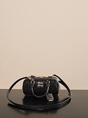 Colestore Miu Miu Regular Arcadie Matelassé Nappa Leather Bag Black 22x10.5x7.5cm - 3