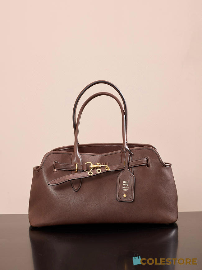 Colestore Miu Miu Aventure Nappa Leather Bag Briarwood Large 44x22.5x14.5cm - 1