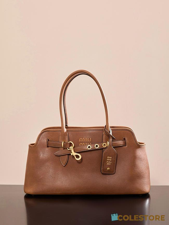 Colestore Miu Miu Aventure Nappa Leather Bag Oak Large 44x22.5x14.5cm - 1