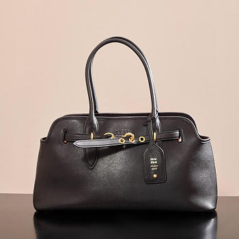 	 Colestore Miu Miu Aventure Nappa Leather Bag Black Large 44x22.5x14.5cm