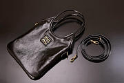 Colestore Miu Miu Ivy Patent Naplak Leather Tote Bag Black 24x20cm - 5