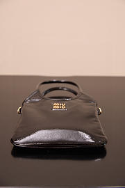 Colestore Miu Miu Ivy Patent Naplak Leather Tote Bag Black 24x20cm - 3
